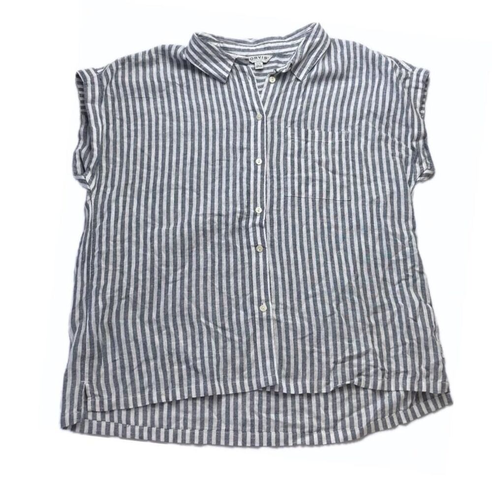 Summer stripped linen top by Orvis